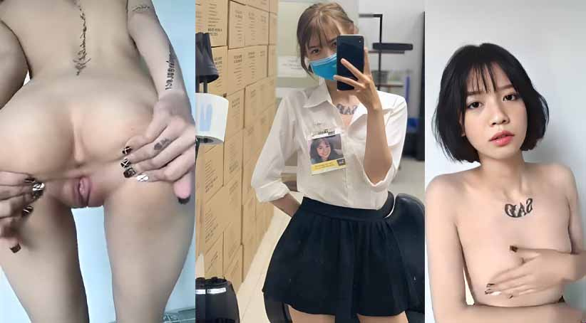 Lustful employee masturbates for her boss to watch after work...